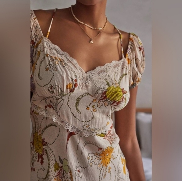 Anthropologie Multicolor Floral Mini Dress - Picture 7 of 9